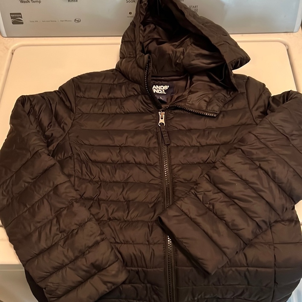 EUC Lands End Black youth large coat. Like new.